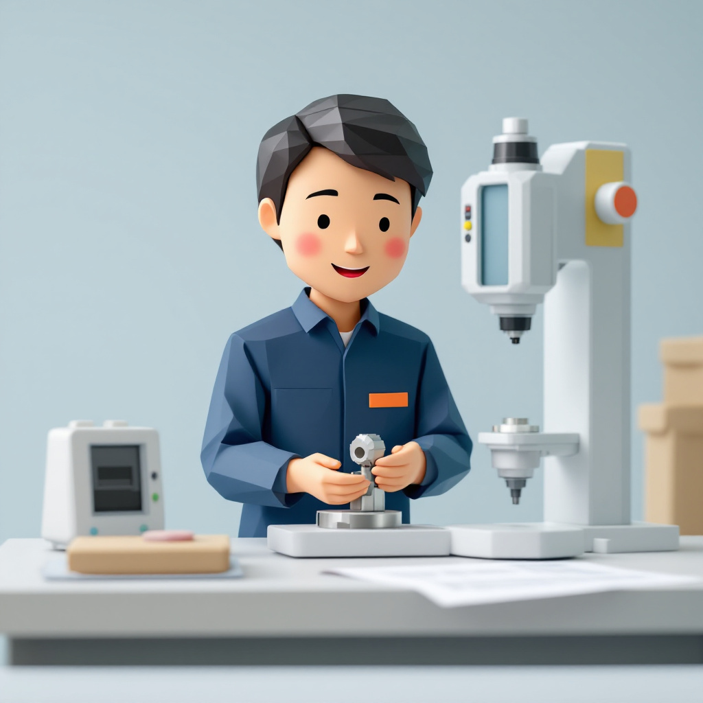 品質管理・検査のキャラクターイラスト