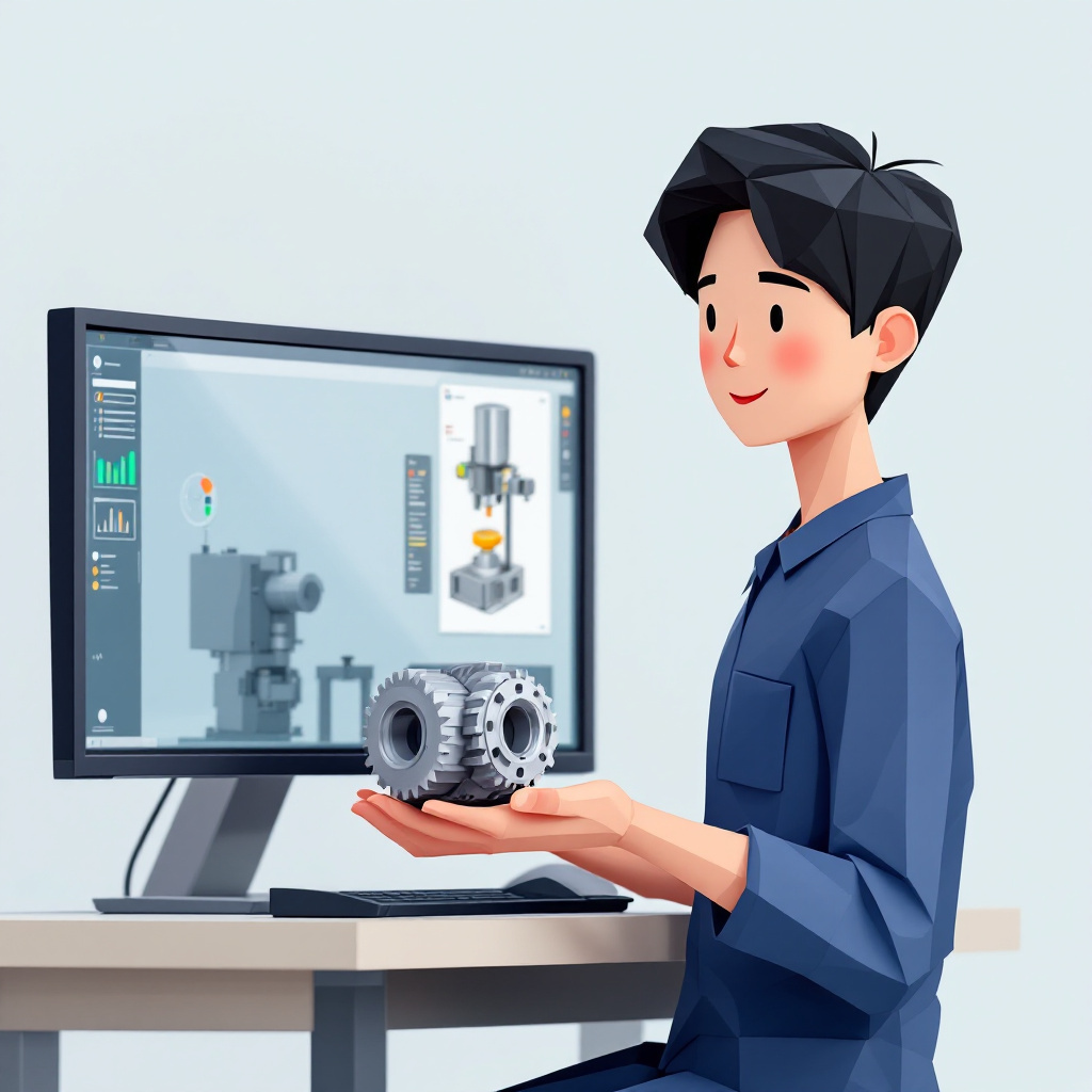 機械設計のキャラクターイラスト